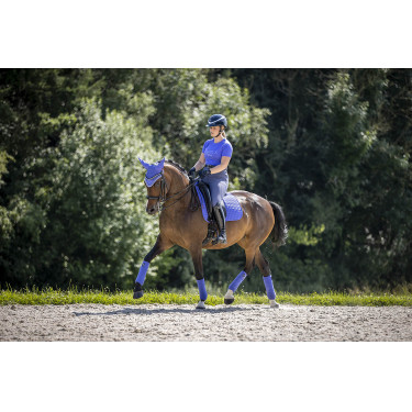 LeMieux Suede Dressuur Zadeldek Bluebell Blauw