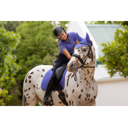 LeMieux Suede Dressuur Zadeldek Bluebell Blauw