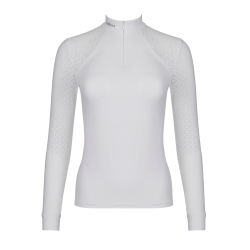 Wedstrijdpolo LeMieux Olivia lange mouwen Wit