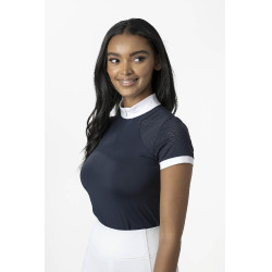 Wedstrijdpolo LeMieux Olivia met korte mouwen Marineblauw Wedstrijdpolo LeMieux Olivia met korte mouwen Marineblauw
