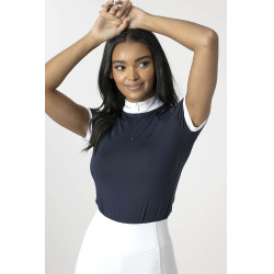 Wedstrijdpolo LeMieux Olivia met korte mouwen Marineblauw Wedstrijdpolo LeMieux Olivia met korte mouwen Marineblauw