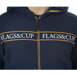 Kindersweater met rits Perico Flags & Cup Marineblauw