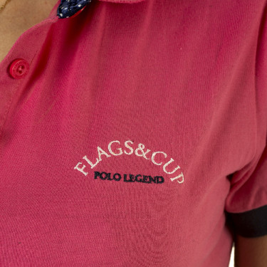 Damespolo Catamarca Flags & Cup Fuchsia Roze