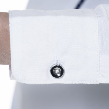 Polo Clorinda dames lange mouwen Flags & Cup Wit