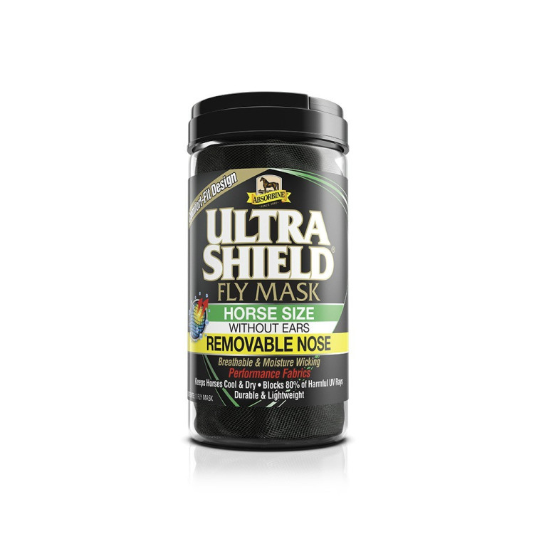 Vliegenmasker zonder oren en met neusbeschermer Absorbine Ultrashield Vliegenmasker zonder oren en met neusbeschermer Absorbine Ultrashield