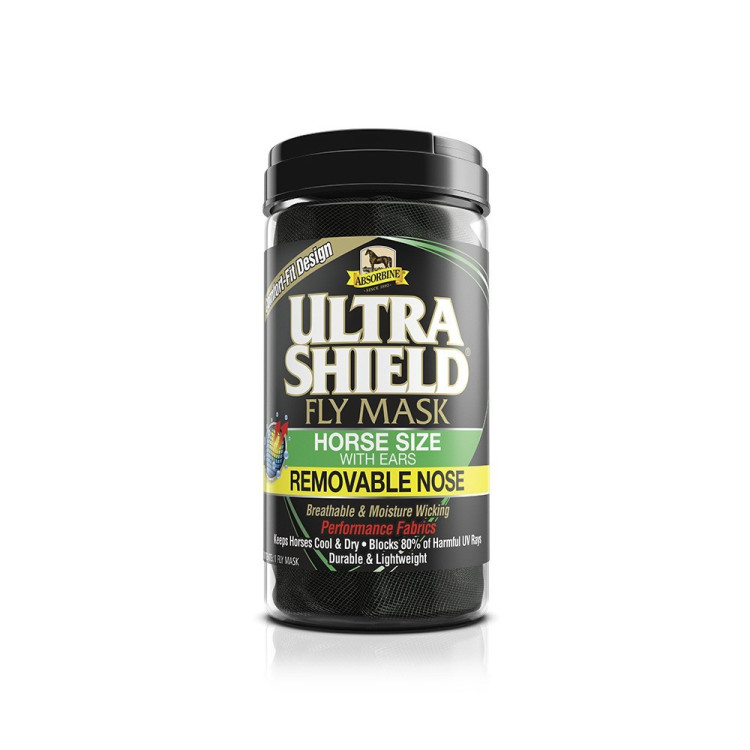 Vliegenmasker met oren en neusbeschermer Absorbine Ultrashield Vliegenmasker met oren en neusbeschermer Absorbine Ultrashield