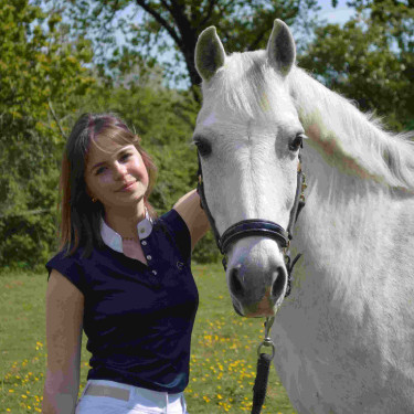Polo Equithème Brussels met strass Marineblauw Polo Equithème Brussels met strass Marineblauw