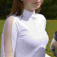 Polo Equithème Pekin lange mouwen Wit Polo Equithème Pekin lange mouwen Wit