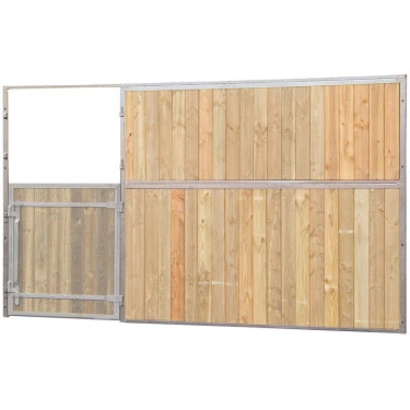 Façade de box pleine bois 3 m (sans porte) La Gée