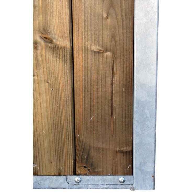 Draaiende boxscheiding met traliewerk / hout 3 m La Gée Draaiende boxscheiding met traliewerk / hout 3 m La Gée