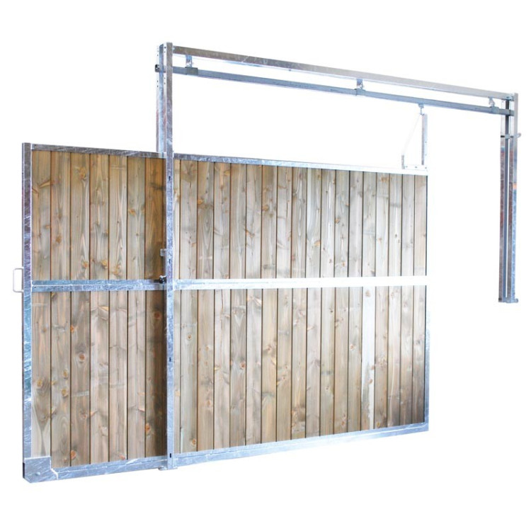Schuifbare houten boxafscheiding 3,5 m La Gée
