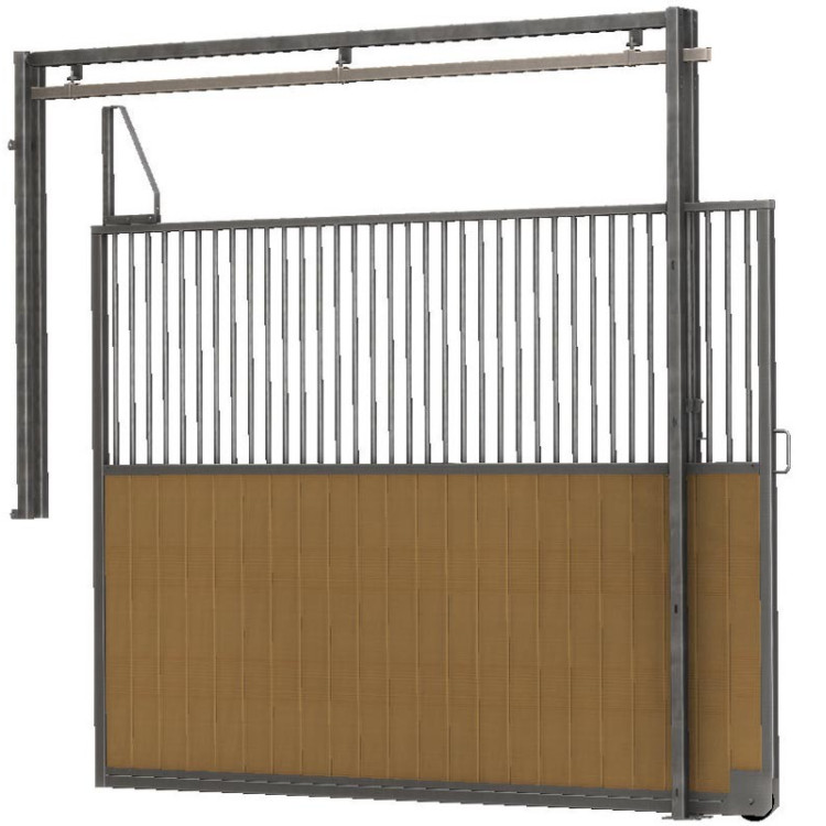 Scheidingswand met schuifbox spijlen/hout 4 m La Gée Scheidingswand met schuifbox spijlen/hout 4 m La Gée