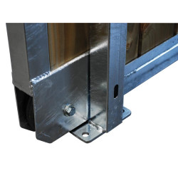 Séparation de box coulissante barraudée et soubassement bois 3,5 m La Gée