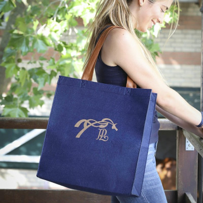 Sac Pénélope Feutre Bleu marine