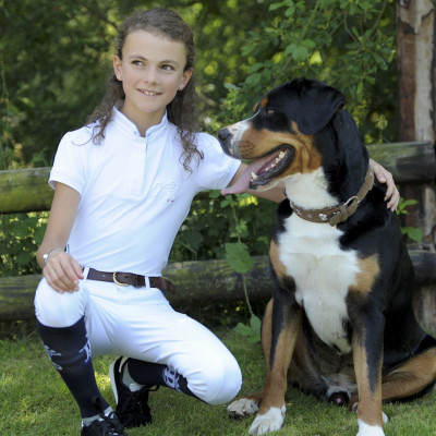 Polo de concours Eden by PL Madrid Blanc / gris