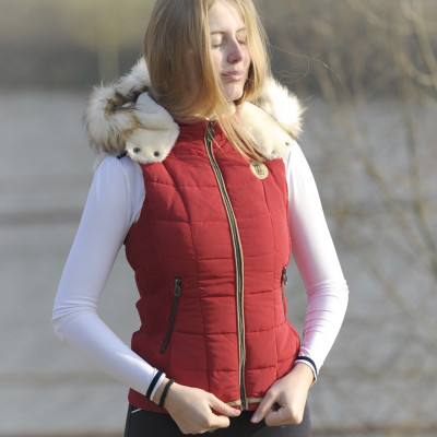 Mouwloze Pénélope Roger bodywarmer Rood