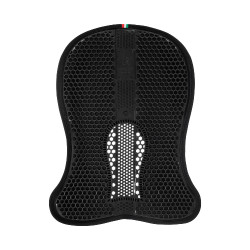 Ademende Acavallo-schokdemper Zeshoekige Gel en Microfleece Zwart / zwart