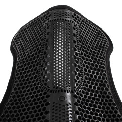 Ademende Acavallo-schokdemper Zeshoekige Gel en Microfleece Zwart / zwart