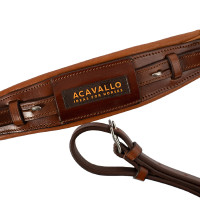 Leren neusriem Acavallo voor Hackamore Cognac Bruin