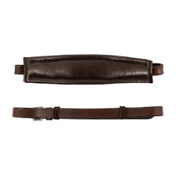 Leren neusriem Acavallo voor Hackamore Donkerbruin