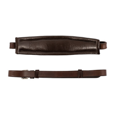 Leren neusriem Acavallo voor Hackamore Donkerbruin