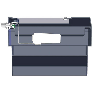 Polybac 72M dubbele drinkbak met binnenrand en bevestigingssteun La Gée