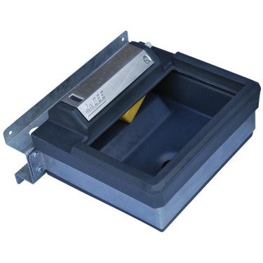 Polybac 25 M enkele drinkbak met binnenrand en bevestigingssteun La Gée