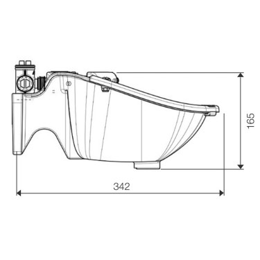 Waterbak Polydrink PF3 eenvoudig met résicoat-buis La Gée