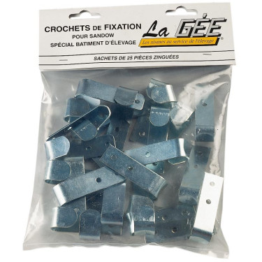 Verzinkte haken voor elastiek La Gée Verzinkte haken voor elastiek La Gée