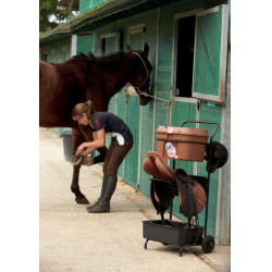 Zadelhouder met poetstas Box Colors La Gée Karamel / roze Bruin