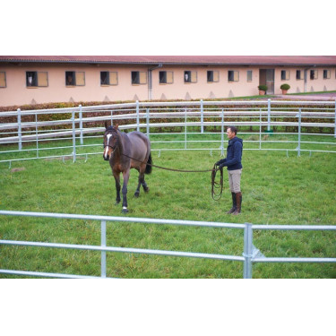 Verzinkte ronde longeeromheining Ø 10 m paneel 3,60 m La Gée