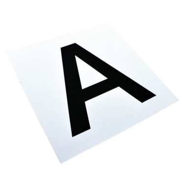 Set van stickers met 12 letters voor dressuurborden of -panelen La Gée