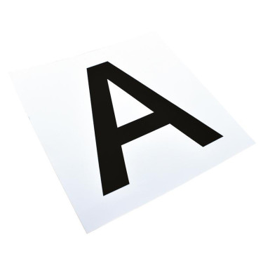 Set van stickers met 12 letters voor dressuurborden of -panelen La Gée