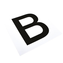 Set van stickers met 12 letters voor dressuurborden of -panelen La Gée