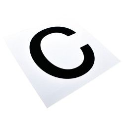 Set van stickers met 12 letters voor dressuurborden of -panelen La Gée