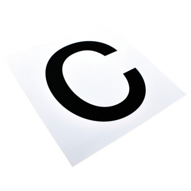 Set van stickers met 12 letters voor dressuurborden of -panelen La Gée