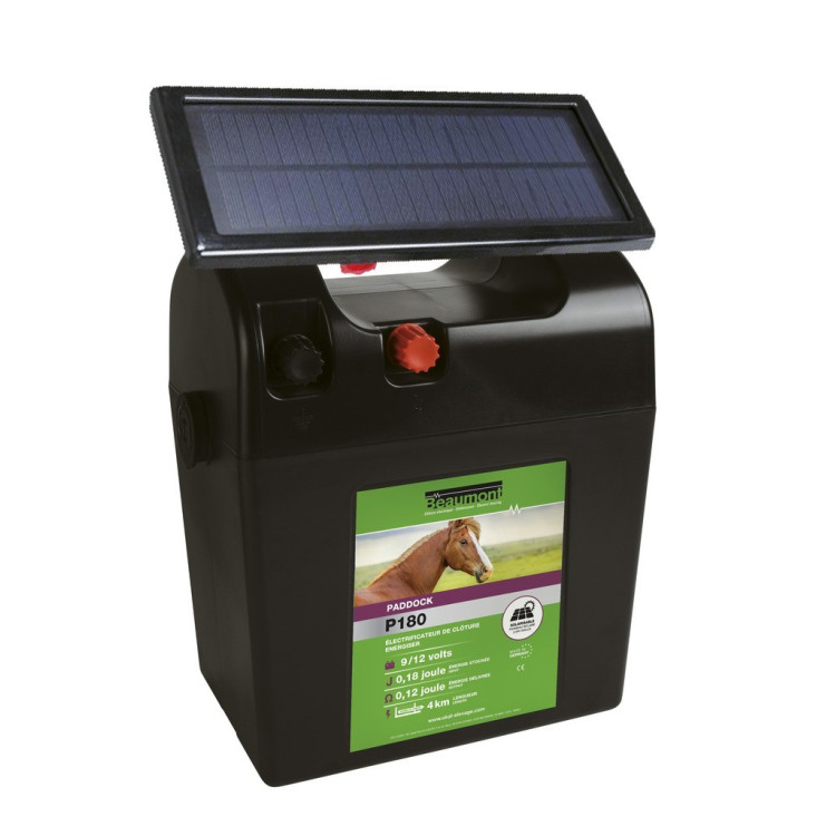 Beaumont Paddock P180 batterij-aangedreven schrikdraadapparaat + paneel Beaumont Paddock P180 batterij-aangedreven schrikdraadapparaat + paneel
