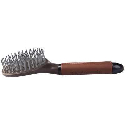 Brosse à crins poignée cuir Maddox Horze Marron foncé