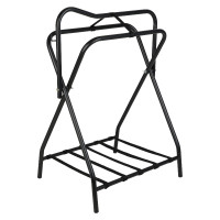 Opvouwbare zadeldrager op standaard Horze Zwart Opvouwbare zadeldrager op standaard Horze Zwart