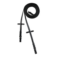 Fijne teugels Horze met rubber aan de binnenkant Zwart