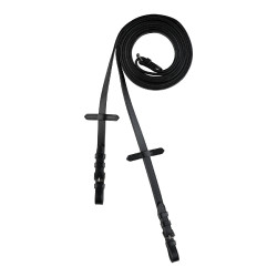 Fijne teugels Horze met rubber aan de binnenkant Zwart Fijne teugels Horze met rubber aan de binnenkant Zwart