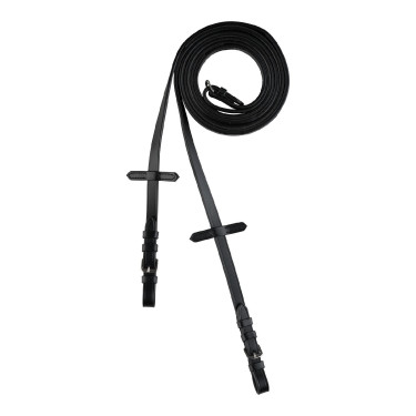 Fijne teugels Horze met rubber aan de binnenkant Zwart Fijne teugels Horze met rubber aan de binnenkant Zwart