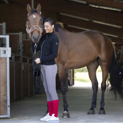 Fleecevest Equithème Lena Zwart