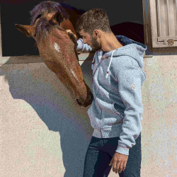 Sweat met rits Equithème Nicolas Gemêleerd grijs Sweat met rits Equithème Nicolas Gemêleerd grijs
