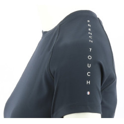 T-shirt Equithème Sofia met korte mouwen Marineblauw T-shirt Equithème Sofia met korte mouwen Marineblauw