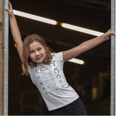 T-shirt Equithème Lise Ecru Beige T-shirt Equithème Lise Ecru Beige