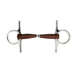 Bit met ringen Metalab Pinchless bekleed leer 20 mm