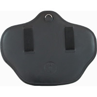 Bavette amovible en cuir T de T Noir