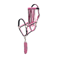Halster en lange anti-vliegen nylon Imperial Riding Neonroze