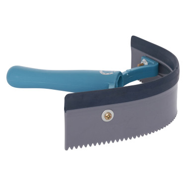 PVC gebogen warmte mes met rubber Imperial Riding Marineblauw / zilver